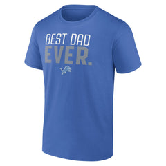 Detroit Lions Best Dad Ever Team T-Shirt - Blue on sale