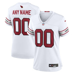 Arizona Cardinals Women's Custom Game Jersey - White on sale