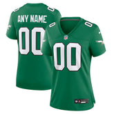 Philadelphia Eagles Women's Alternate Custom Game Jersey - Kelly Green for sale