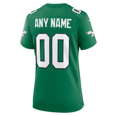 Philadelphia Eagles Women's Alternate Custom Game Jersey - Kelly Green for sale