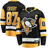Sidney Crosby Pittsburgh Penguins Fanatics Captain Patch Home Breakaway Jersey - Black Jerseys