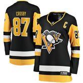 Sidney Crosby Pittsburgh Penguins Fanatics Women's Captain Patch Home Breakaway Jersey - Black Jerseys