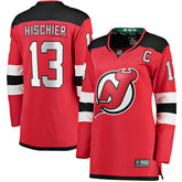 Nico Hischier New Jersey Devils Fanatics Women's Captain Patch Home Breakaway Jersey - Red Jerseys