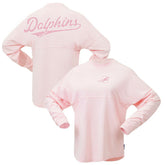 Miami Dolphins Women's Millennial Spirit Jersey T-Shirt - Pink outlet