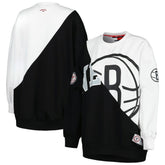 Brooklyn Nets Tommy Jeans Women's Ariel Pullover Sweatshirt - Black/White on sale