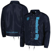 Manchester City Coaches Full-Snap Jacket - Navy outlet