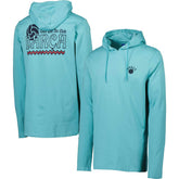 Barcelona Long Sleeve Hoodie T-Shirt - Teal sale