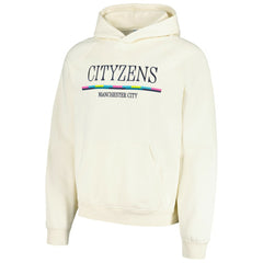 Manchester City Team Stripe Oversized Pullover Hoodie - Cream online