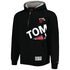 Miami Heat Tommy Jeans Bernard Half-Zip Hoodie - Black sale
