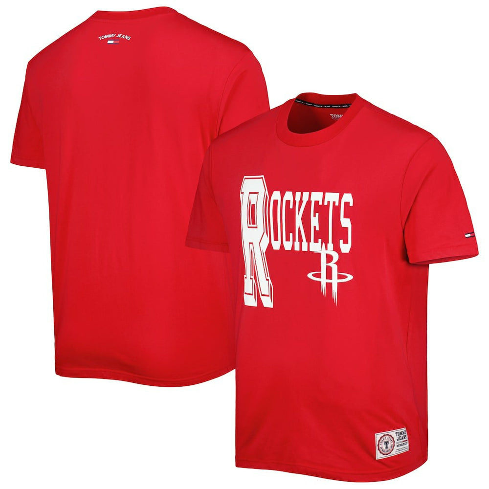 Houston Rockets Tommy Jeans Mel Varsity T-Shirt - Red cheap