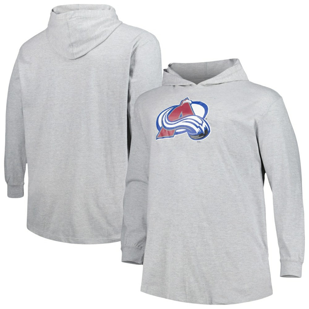 Colorado Avalanche Big & Tall Pullover Hoodie - Heather Gray Hoodies