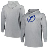 Tampa Bay Lightning Big & Tall Pullover Hoodie - Heather Gray Hoodies