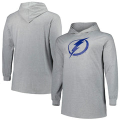 Tampa Bay Lightning Big & Tall Pullover Hoodie - Heather Gray Hoodies