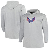 Washington Capitals Big & Tall Pullover Hoodie - Heather Gray Hoodies