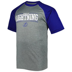 Tampa Bay Lightning Big & Tall Logo Raglan T-Shirt - Heather Gray T-shirts