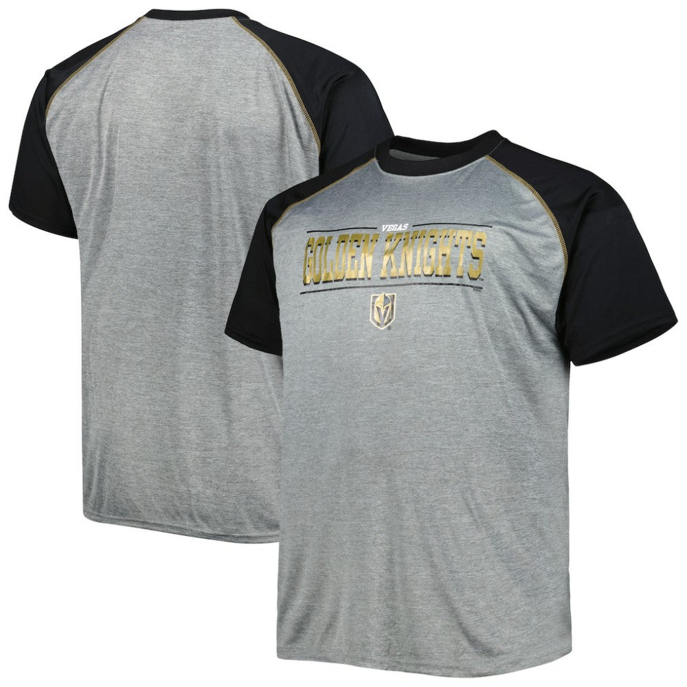 Vegas Golden Knights Big & Tall Logo Raglan T-Shirt - Heather Gray T-shirts