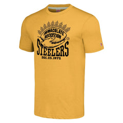 Franco Harris Pittsburgh Steelers Homage Immaculate Reception T-Shirt - Gold online