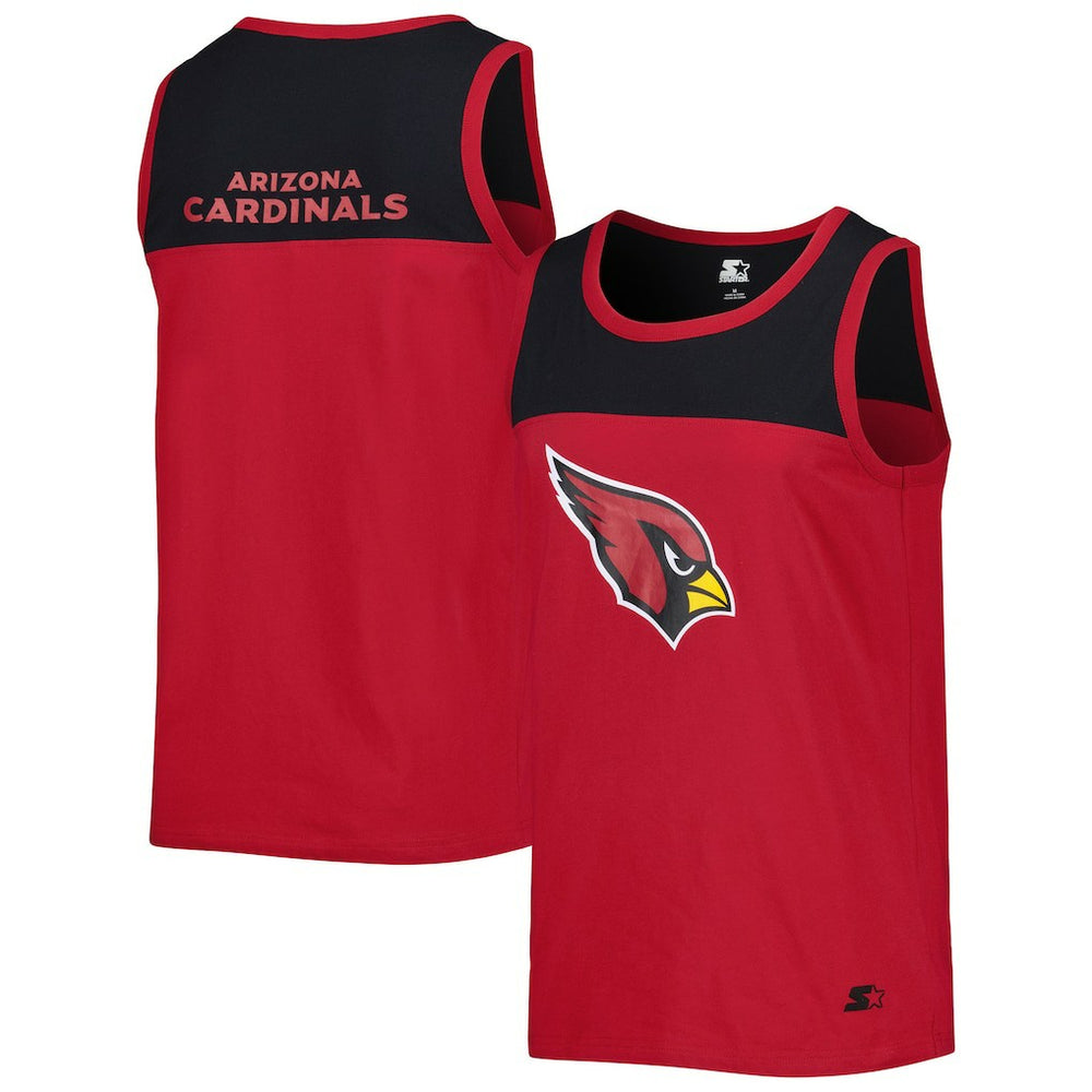 Arizona Cardinals Starter Logo Touchdown Fashion Tank Top - Cardinal/Black outlet