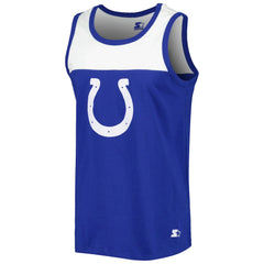 Indianapolis Colts Starter Logo Touchdown Fashion Tank Top - Royal/White outlet