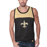 New Orleans Saints Starter Logo Touchdown Fashion Tank Top - Black/Gold outlet
