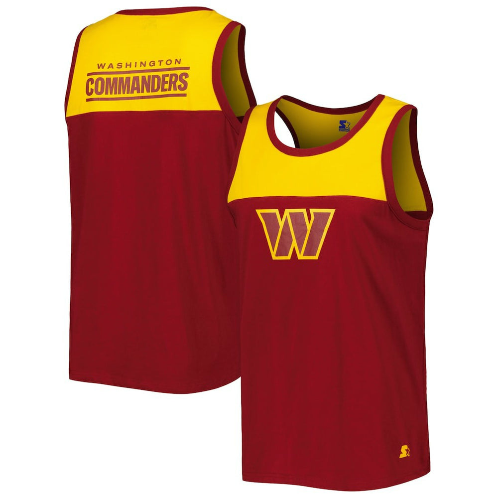 Washington Commanders Starter Logo Touchdown Fashion Tank Top - Burgundy/Gold on sale