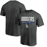 Los Angeles Dodgers Team Win Stripe T-Shirt Charcoal