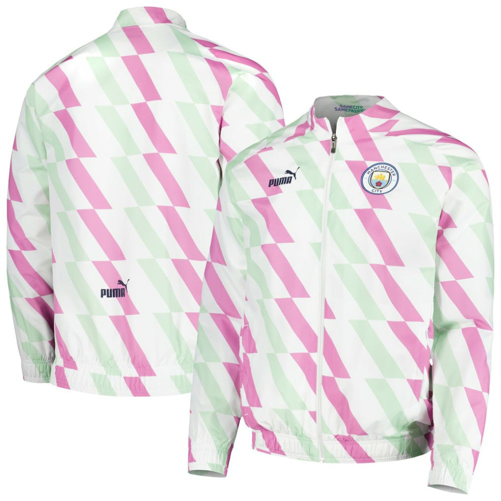 Manchester City 2022/23 Pre-Match Full-Zip Jacket - White shop