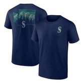 Seattle Mariners Team Hometown Collection Washington State T-Shirt Navy