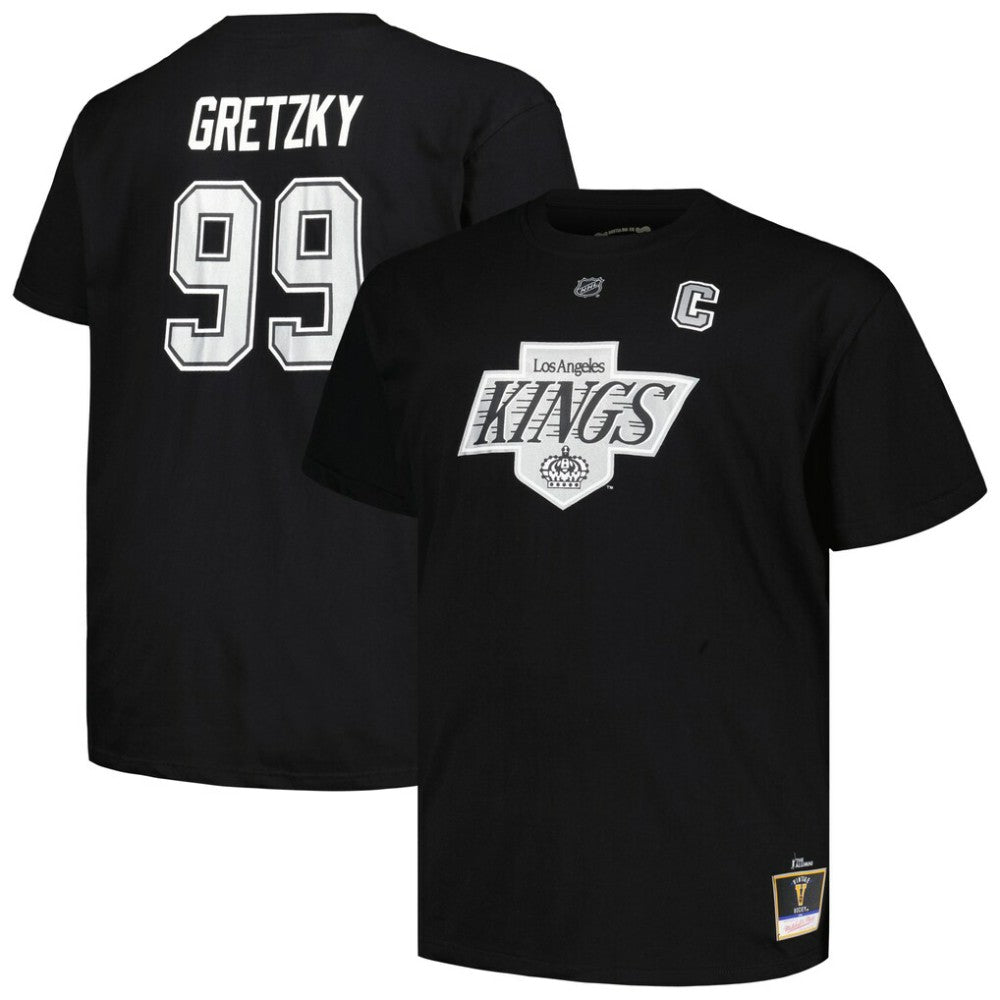 Wayne Gretzky Los Angeles Kings Mitchell & Ness Big & Tall Name & Number T-Shirt - Black T-shirts