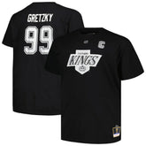 Wayne Gretzky Los Angeles Kings Mitchell & Ness Big & Tall Name & Number T-Shirt - Black T-shirts