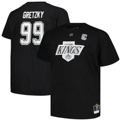 Wayne Gretzky Los Angeles Kings Mitchell & Ness Big & Tall Name & Number T-Shirt - Black T-shirts