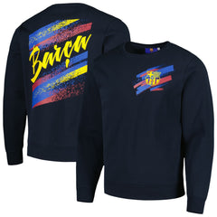 Barcelona Vintage Pullover Sweatshirt on sale - Navy