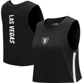 Las Vegas Raiders Pro Standard Women's Ombre Wordmark Classic Cropped Tank Top - Black discount