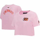 Cincinnati Bengals Pro Standard Women's Cropped Boxy T-Shirt - Pink cheap