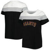 San Francisco Giants Women's Plus Size Colorblock T-Shirt White/Black
