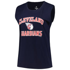 Cleveland Guardians Profile Women's Plus Size Tank Top Navy