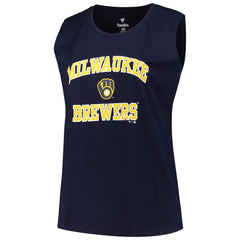 Milwaukee Brewers Profile Women's Plus Size Tank Top Navy