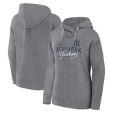Profile New York Yankees Women's Plus Size Pullover Hoodie Heather Gray