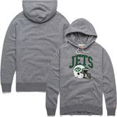 New York Jets Homage Retro Helmet Raglan Pullover Tri-Blend Hoodie - Gray on sale