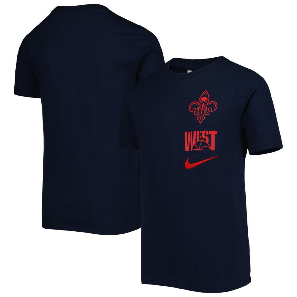 New Orleans Pelicans Youth Vs Block Essential T-Shirt - Navy on sale