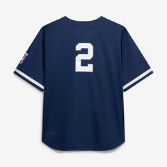 Derek Jeter New York Yankees Cooperstown Collection Mesh Batting Practice Button-Up Jersey Navy