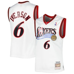 Allen Iverson Philadelphia 76ers 2002/03 Hardwood Classics Swingman Jersey - White sale