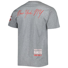 New York Rangers Mitchell & Ness City Collection T-Shirt - Heather Gray T-shirts