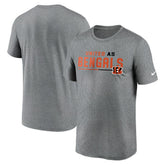 Cincinnati Bengals Legend Team Shoutout Performance T-Shirt - Heather Gray sale