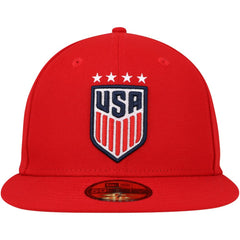USWNT New Era Team Basic 59FIFTY Fitted Hat - Red shop