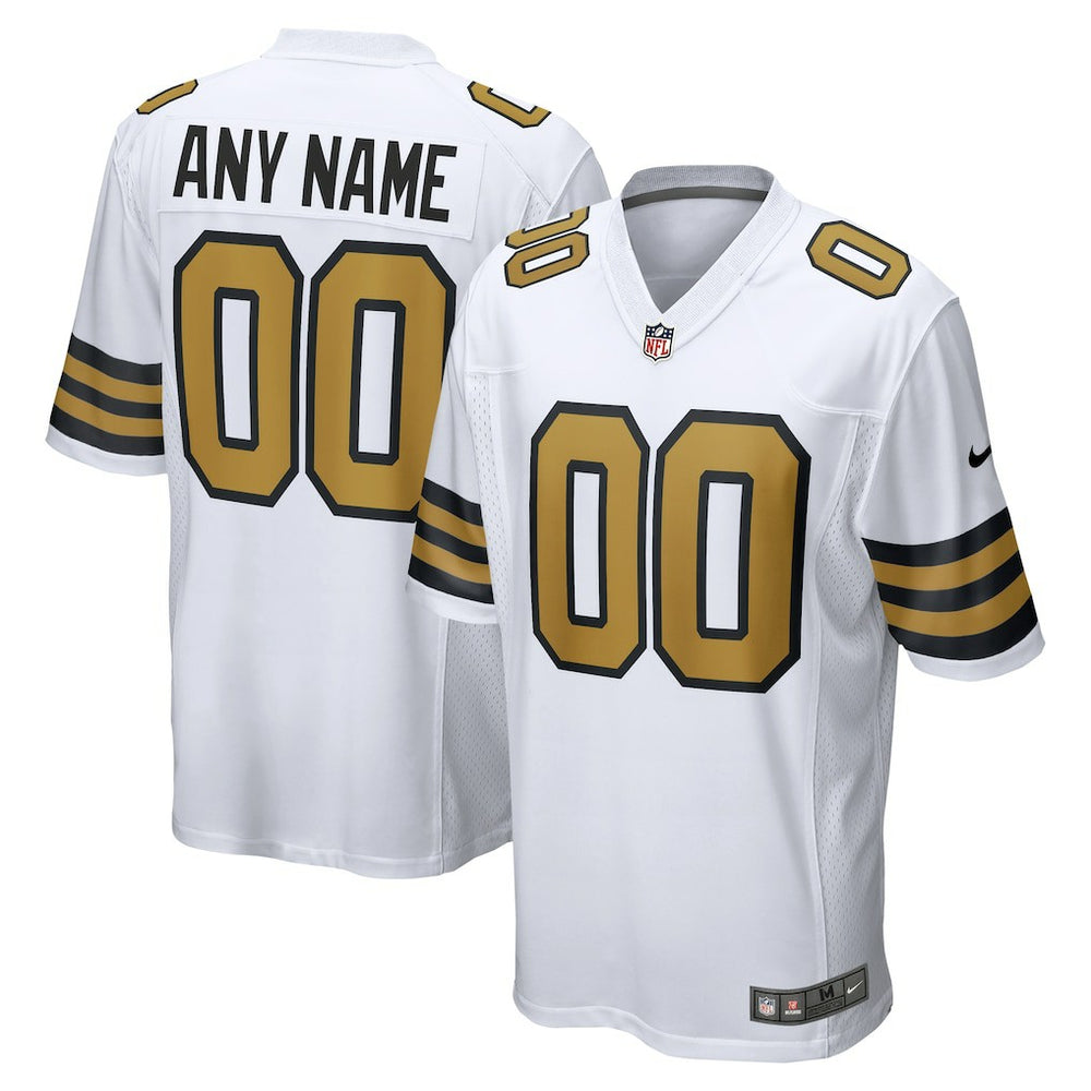 New Orleans Saints Alternate Custom Game Jersey - White discount