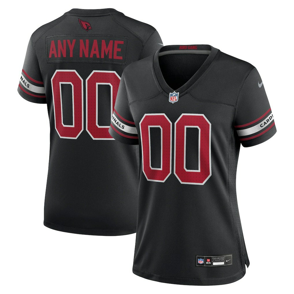 Arizona Cardinals Women's Alternate Custom Game Jersey - Black sale