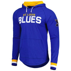 St. Louis Blues Mitchell & Ness Legendary Slub Hoodie Long Sleeve T-Shirt - Blue T-shirts