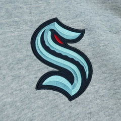 Seattle Kraken Mitchell & Ness Classic French Terry Pullover Hoodie - Heather Gray Hoodies