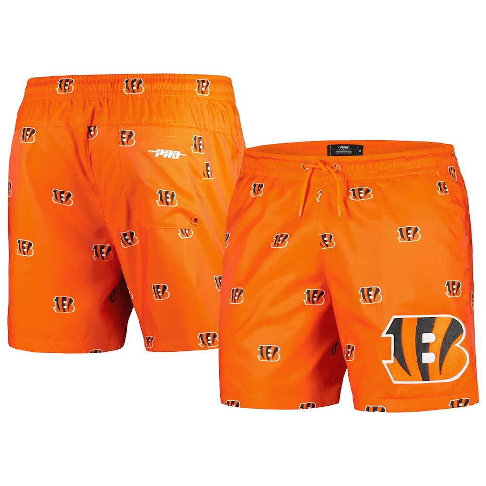 Cincinnati Bengals Pro Standard Allover Print Mini Logo Shorts - Orange outlet